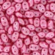 SuperDuo Beads 2.5x5mm Pearl Shine - Pink